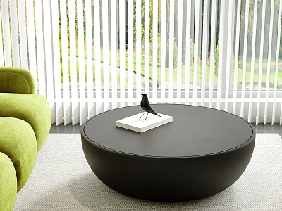 Ins Wind Coffee Table Round Coffee Table Minimalist Coffee Table Small Apartment Coffee Table Bird Decoration 3d model