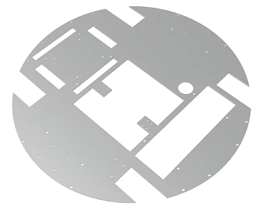 Abstract Geometric Icon With Circular Frame And White Gray Pattern Elements 3d model