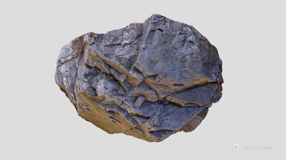 Natural Stone and Wood Materials Featuring Rustic Texture in Decorative Design Elements 3d model