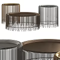Modern Round Coffee Table With Metal Frame And Gold Bronze Black Designs