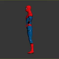 SpiderMan Game Movie Character In Red Blue Costume With Web Pattern And Standing Pose