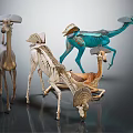 Colorful Abstract Animal Sculptures Featuring Artistic Design And Decorative Styles