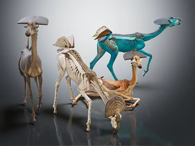 modern antelope alien antelope alien animal 3d model