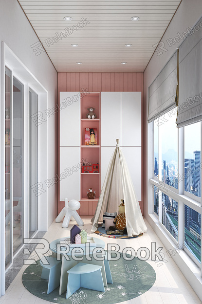 modern recreation room children's leisure balcony model