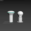 Modern White Table Lamps With Green Accent And Spherical Base Design