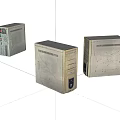 Digital Products Old-fashioned Computer Host Computer Accessories 3d model
