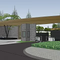 Modern gate high-end residential gate 3d model