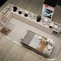Modern Mall Counter Displaying Home Appliances And Product Showcase