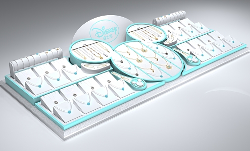 Modern jewelry props jewelry tray 3d model