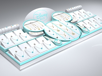 Modern jewelry props jewelry tray 3d model