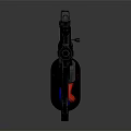 Modern Tactical Assault Rifle With Silencer Scope Magazine And Metallic Finish