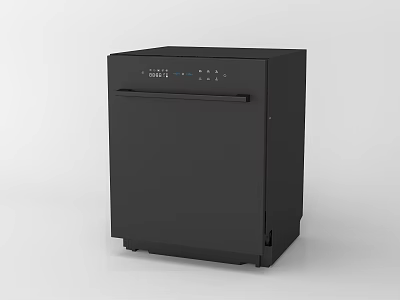 Modern Black Dishwasher A Must Have Kitchen Appliance With Control Panel 3d model