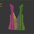 Wood And Stone Artistic Sculpture With Symmetrical Design Intricate Textures And Natural Tones