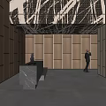 Modern Front Desk Lobby Front Desk 3d model