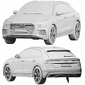 Green Audi SUV Exterior Design with Black Wheels Front Rear Views