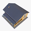 Wooden Detached House Exterior Design With Gabled Roof Porch Balcony And Large Windows