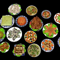 Colorful Food Shaped Hanging Decorations With Various Dish Designs For Home Decor