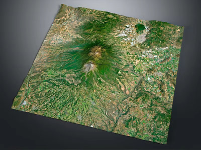 Garden Landscape Featuring Mountainous Terrain And Lush Green Vegetation Natural Scenery 3d model