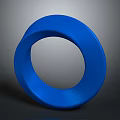 Modern Minimalist Blue Ring Shaped Decorative Ornament Set For Home Interior Decoration