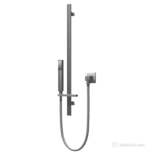 Modern Adjustable Shower System With Handheld And Fixed Head Design 3d model