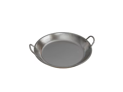 Premium Stainless Steel Cooking Tableware Set Including Two Handles Frying Pan for Kitchen Use 3d model