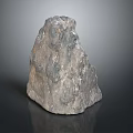 Natural Gray Stone With Rough Surface Textured Detail And Natural Shape