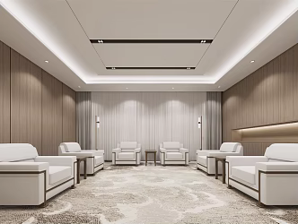 Modern Reception Room 3d model