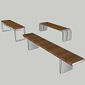 Modern Outdoor Landscape Seats With Wooden Surfaces Metal Frames And Varied Designs