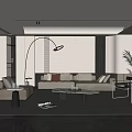 Modern Minimalist Living Room With Beige Sofa Green Plant And Coffee Table