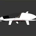 Modern White Drone with Transparent Cockpit and Eight Propellers Streamlined Design 3d model