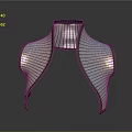 Modern Artistic Chair Design With Curved Biological Inspired Structure And Blue Green Accents