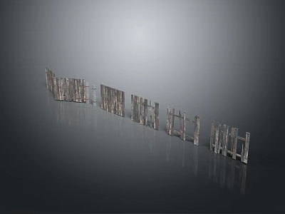 Modern Kitchen 3D Letter Decorations With Textured Surface And Modern Style Design 3d model