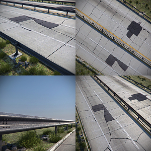 modern pavement highway 3d model