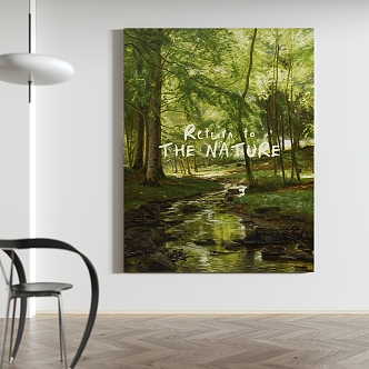 Modern Landscape Painting Simple Decorative Painting 3d model