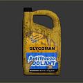 Yellow GLYCOMAN Antifreeze Coolant Liquid in Plastic Bottle with Black Cap