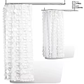 White Sequin Curtains With Shimmering Design For Home Window Decoration