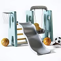 Modern slide children's toy slide swing 3d model
