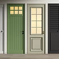 Casement Doors In Various Colors With Different Designs Glass Panels And Shutters