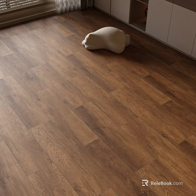 Warm Brown Hardwood Flooring In Cozy Living Room With Natural Texture 3d model 