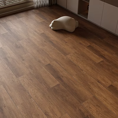 Warm Brown Hardwood Flooring In Cozy Living Room With Natural Texture 3d model