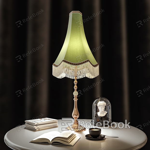 American Retro Table Lamp Lamps American Retro Table Lamp David Coffee Book Tassel model