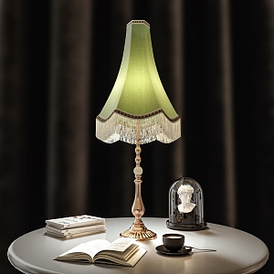 American Retro Table Lamps American Retro Table Lamp David Coffee Book Tassel 3d model