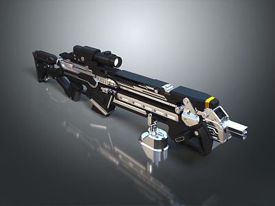 Modern Sci-Fi Gun Sci-Firearms Sci-Fi Game Gun Games Firearms Game Gun 3d model