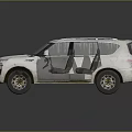 White Off road SUV With Sunroof And Gold Accent Alloy Wheels Design