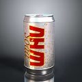 Aluminum Soda Can With Silver Surface Red ADVOC Text And Yellow Bubbles