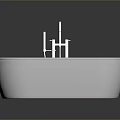 Contemporary White Freestanding Bathtub With Polished Chrome Faucet And Smooth Finish