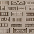 Railing Handrail Fence Railing 3d model