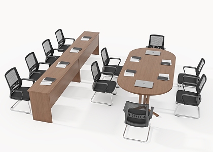 Solid Wood Conference Tables and Chairs Negotiation Tables and Chairs Office Tables and Chairs 3d model