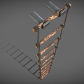 Ladder Wood Ladder Stair Tools Tools Ladder 3d model