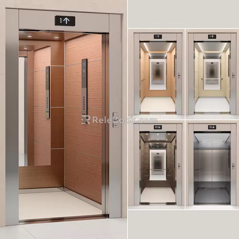 modern elevator car elevator car 3d model